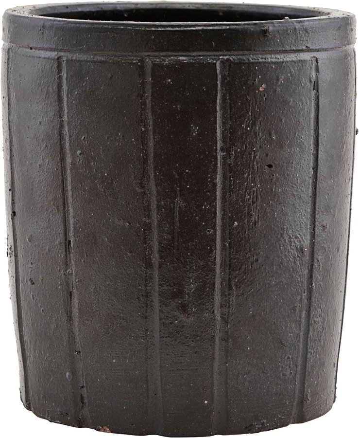 Urtepotte House Doctor Julian i ler med mat brun glasur ø18 x 20 cm