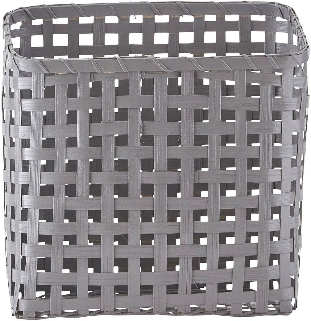 Opbevaringskurv House Doctor Cube bambus grå 12 x 25 x 20/25 cm
