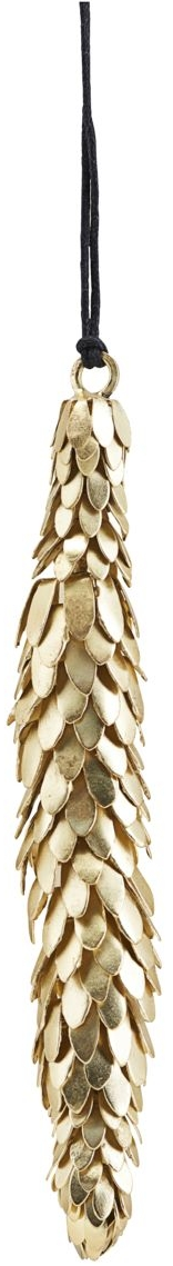 Ornament House Doctor Corne i messing 14 cm - dekorativ julepynt