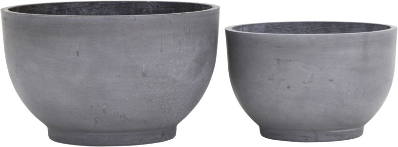 Udendørskrukker 2-pak House Doctor Gard fiberler beton Ø50 x H30 cm