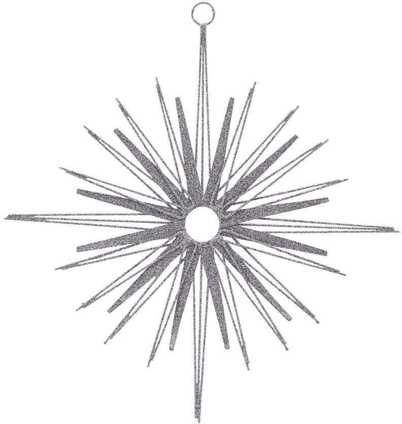 Ornament House Doctor Spira Ø30 metalgrå glimmer juledekoration