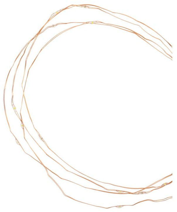 Lyskæde/lysslynge House Doctor Lyskæde-serie 10 m kobberfinish 80 LED julebelysning batteridrevet timer indendørs udendørs