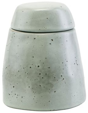 Sukkerskål med låg House Doctor Nurture stentøj grå/blå Ø6×H8 cm