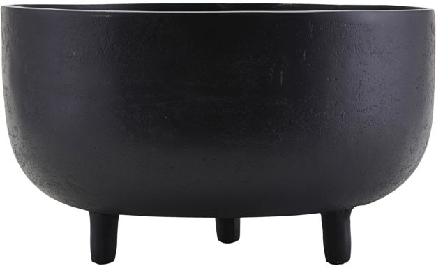 Urtepotteskjuler House Doctor Jela planteskjuler sort aluminium Ø28 cm x H16,5 cm