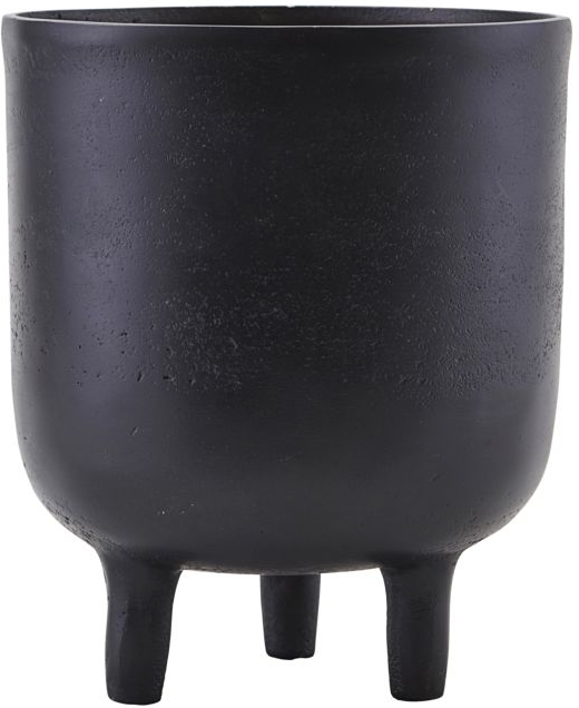 Urtepotte plantekrukke House Doctor Jang sort aluminium Ø15 x H18 cm