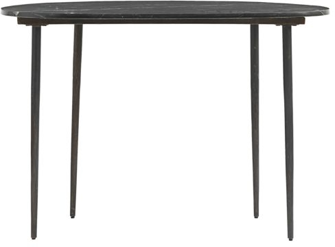 Skrivebord House Doctor Eda oval bordplade i sort marmor og jern 110x61,8x74 cm