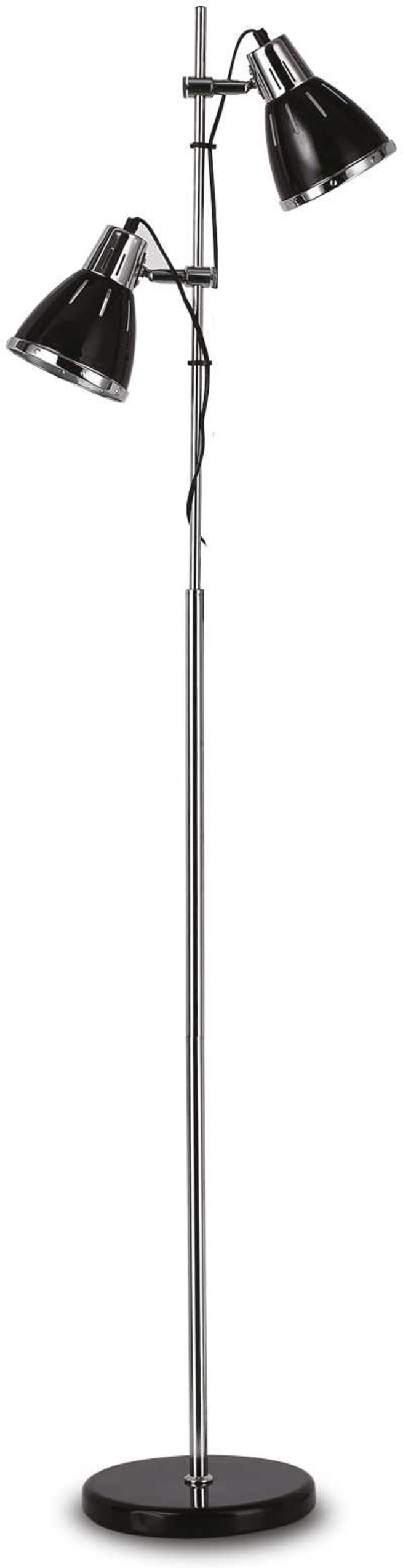 Gulvlampe Ideal Lux Elvis sort H160 x Ø24 cm metaldesign