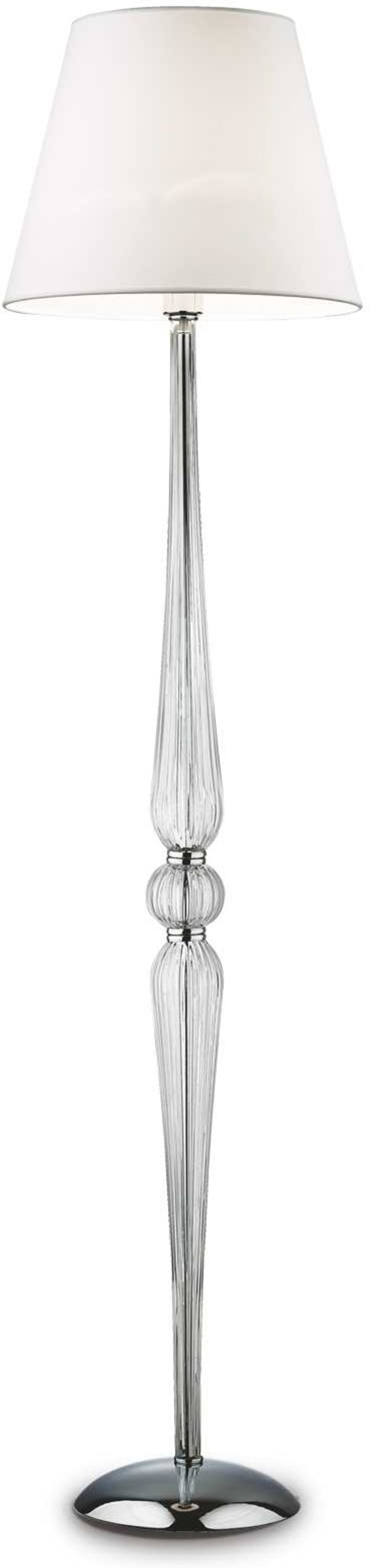 Gulvlampe Ideal Lux Dorothy Ø40 x H165 cm transparent glas og krom