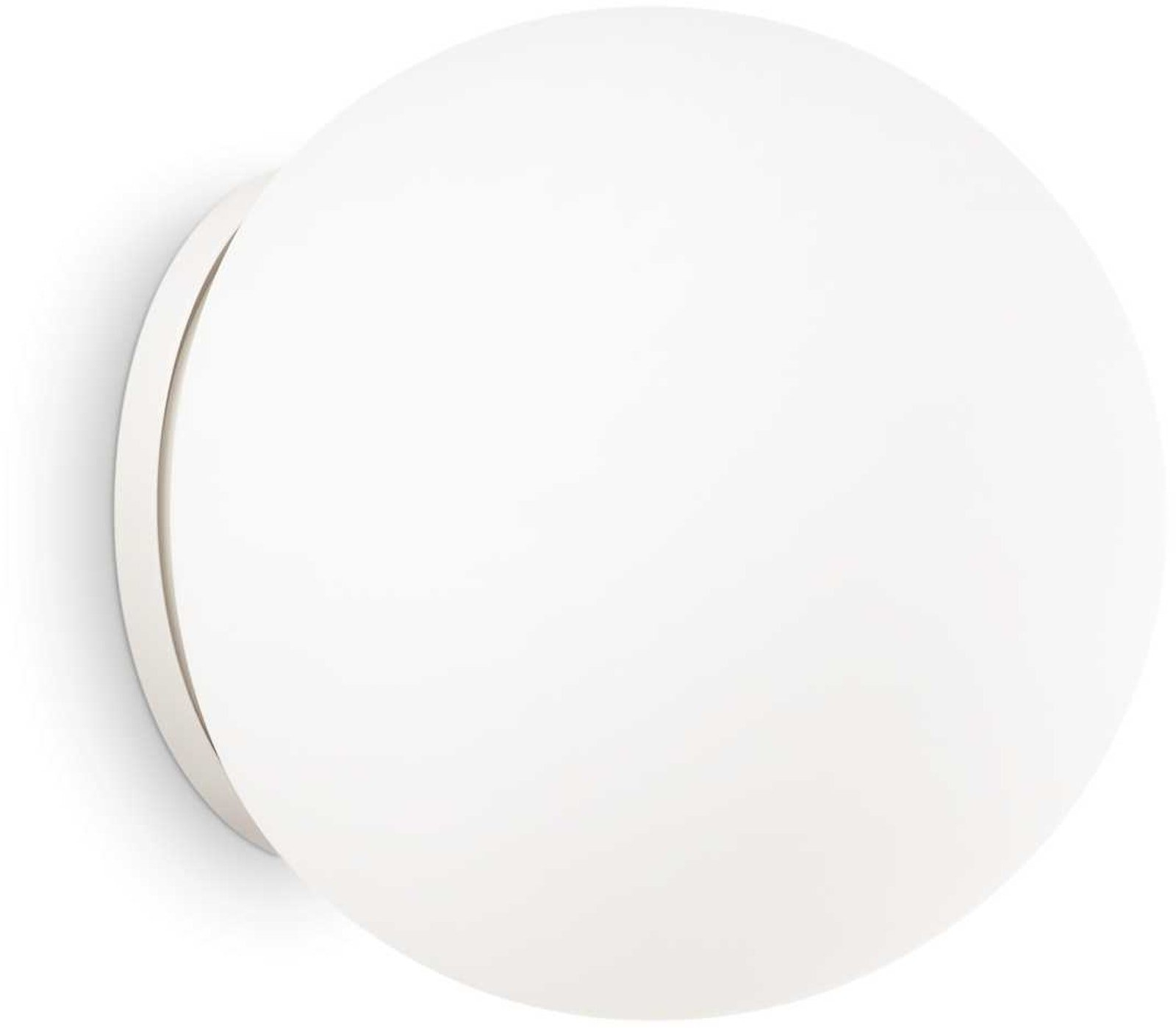Væglampe Ideal Lux Mapa Bianco glas hvid Ø20 cm