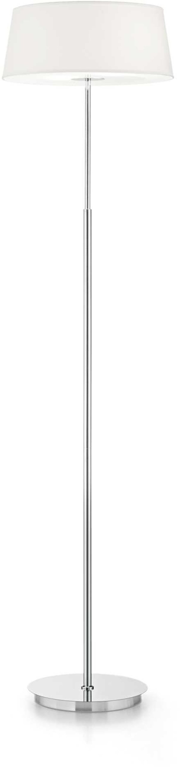 Gulvlampe Ideal Lux Hilton Ø40,5 x H160,5 cm hvid/krom