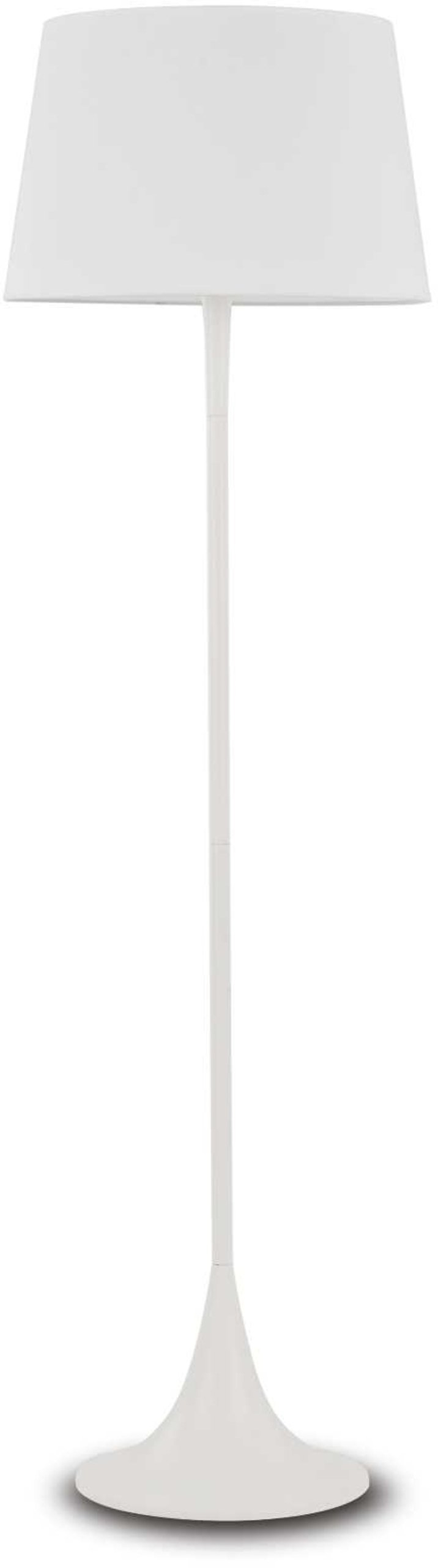 Gulvlampe Ideal Lux London hvid metal og stof Ø50 x H174 cm