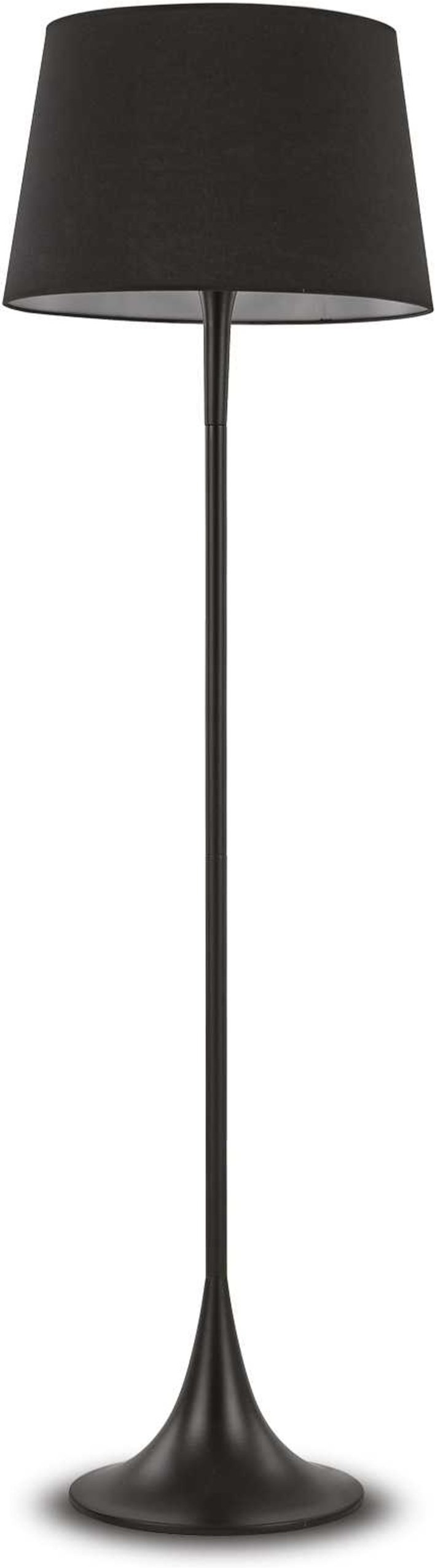 Gulvlampe Ideal Lux London - sort metal og stof Ø50×H174 cm