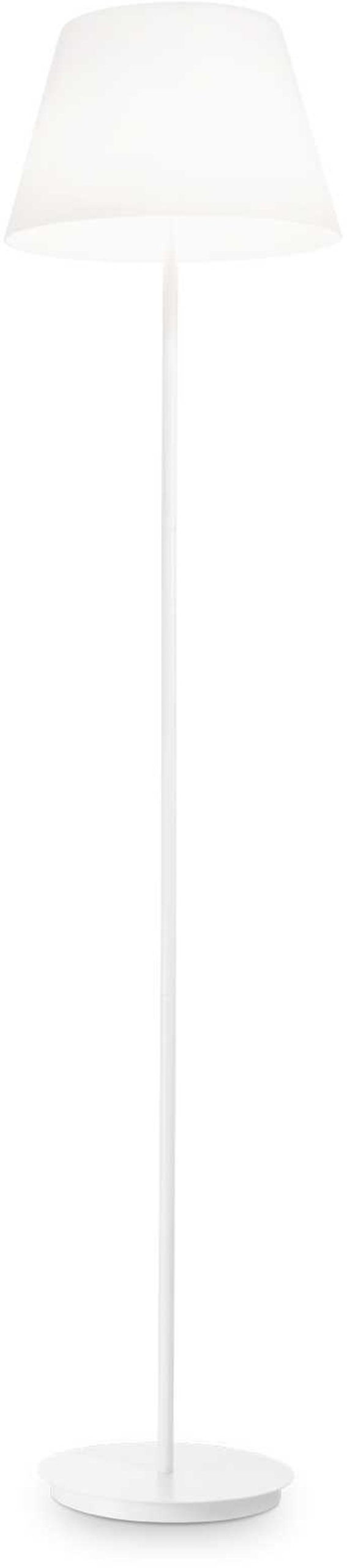 Gulvlampe Ideal Lux Cylinder hvid metal/glass Ø40 x H175 cm E27 fatninger