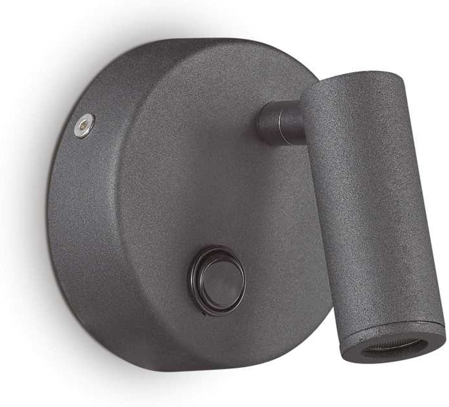 Væglampe Ideal Lux Page LED sort metal Ø9×13 cm 210 lm 3000 K 3 W med kontakt