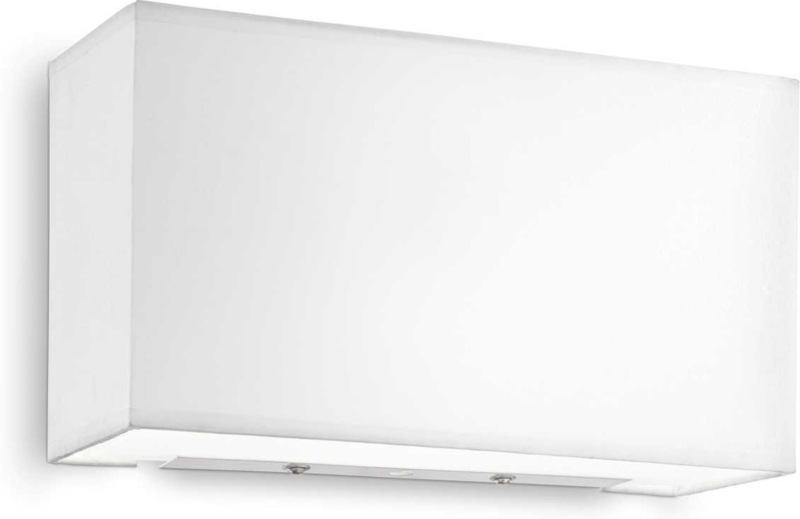 Væglampe Ideal Lux Hotel med hvid stofskærm, satin glas diffuser og justerbar LED 32x17,5x11 cm