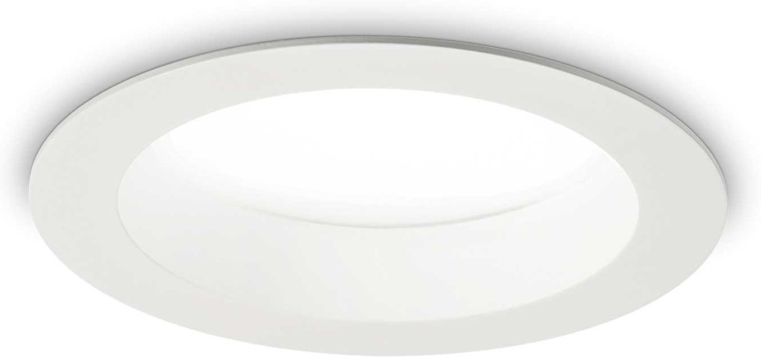 Indbygningslampe Ideal Lux Basic Wide LED downlight 2100 lm 4000 K IP44 indendørs aluminium Ø14,4 cm