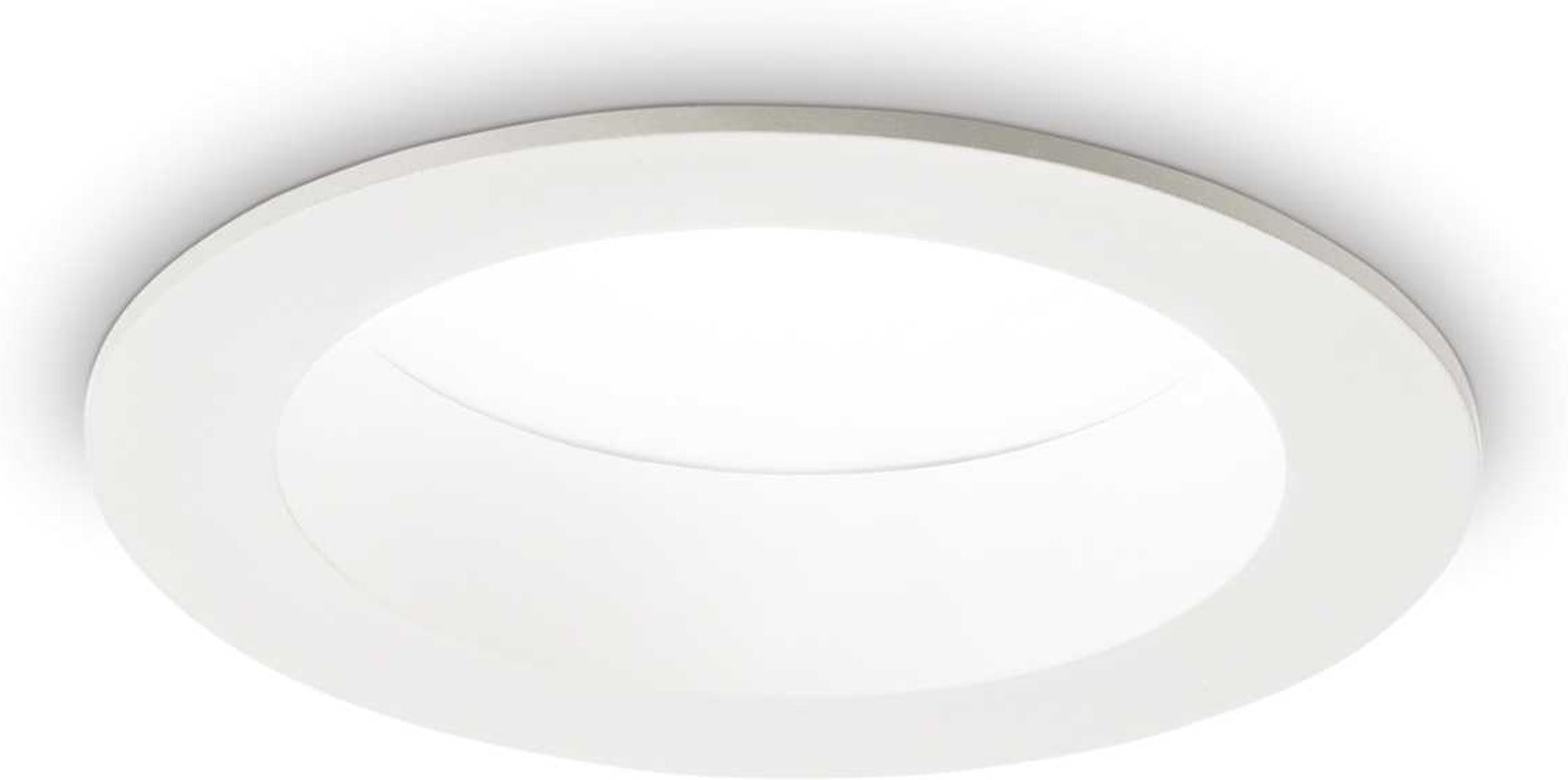 Indbygningsspot Ideal Lux Basic Wide Ø10,3 cm LED 10 W 1000 lm 3000 K IP44