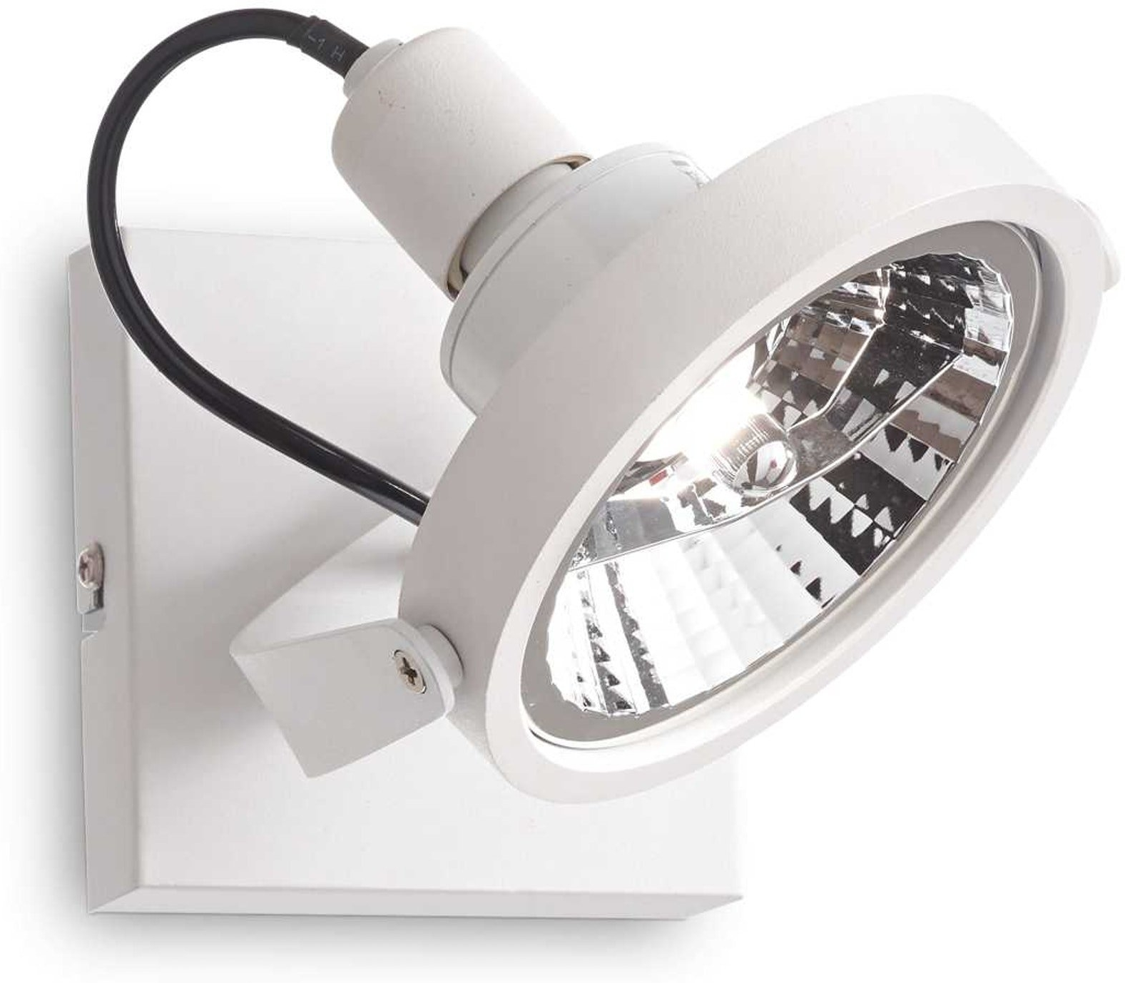 Væglampe Ideal Lux Glim hvid Ø12 x H19 cm - indendørs belysning med justerbar diffuser og GU10-pære