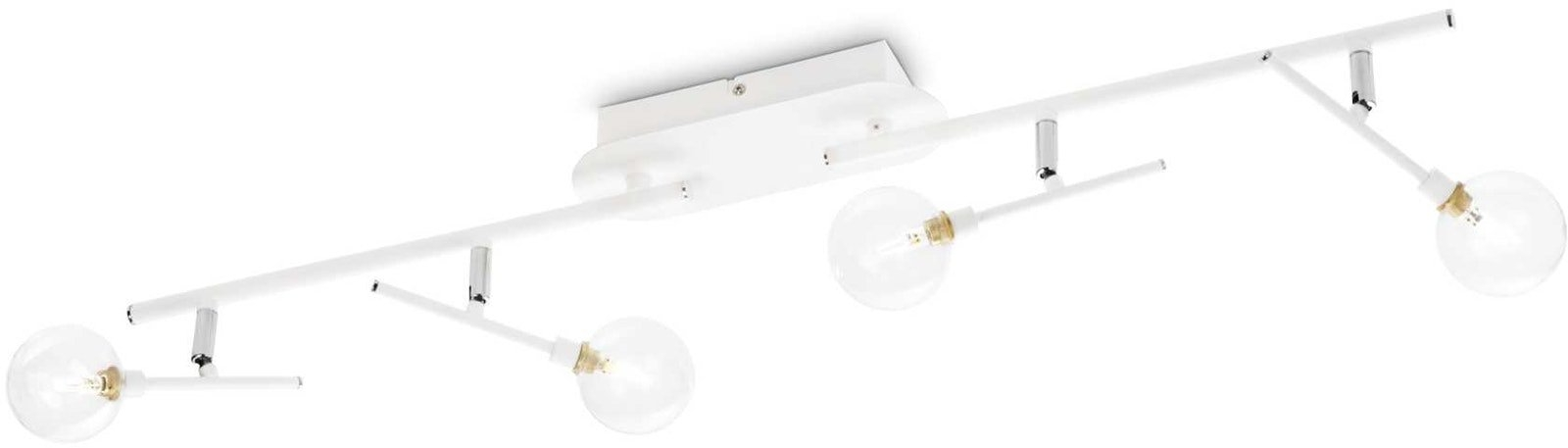 Loftslampe/loftbelysning Ideal Lux Maracas, Hvid/Messing, 70×28×20 cm, 4x G4-pærer