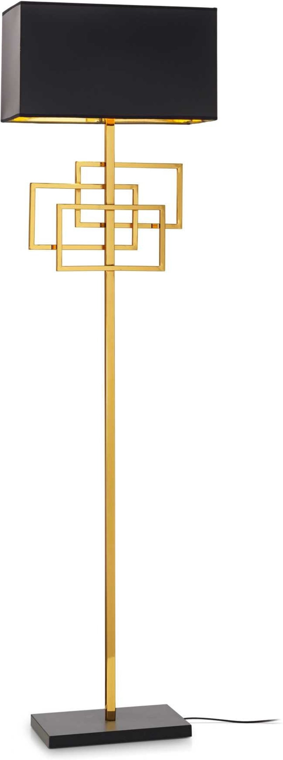 Gulvlampe Ideal Lux Luxury messing/sort H162×L45×B20 cm