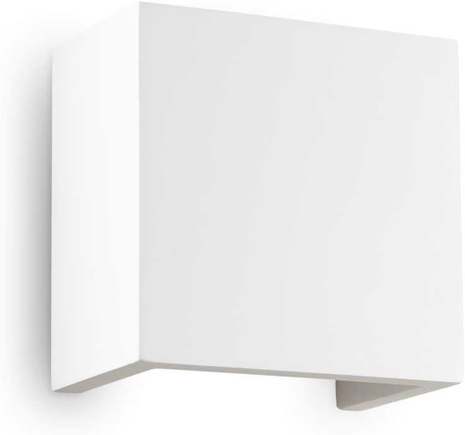 Væglampe Ideal Lux Flash Gesso hvid gips med dobbelt lysemission opad/nedad G9 12,5x7,5x12 cm