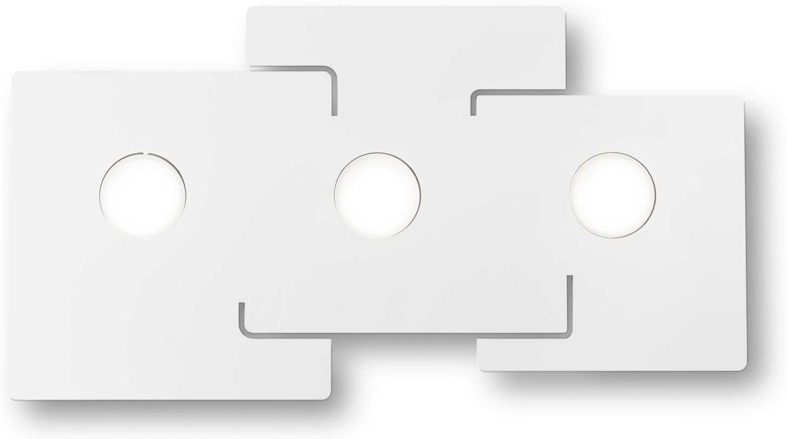 Loftslampe Ideal Lux Totem LED mat hvid metal 64x34,5x3 cm