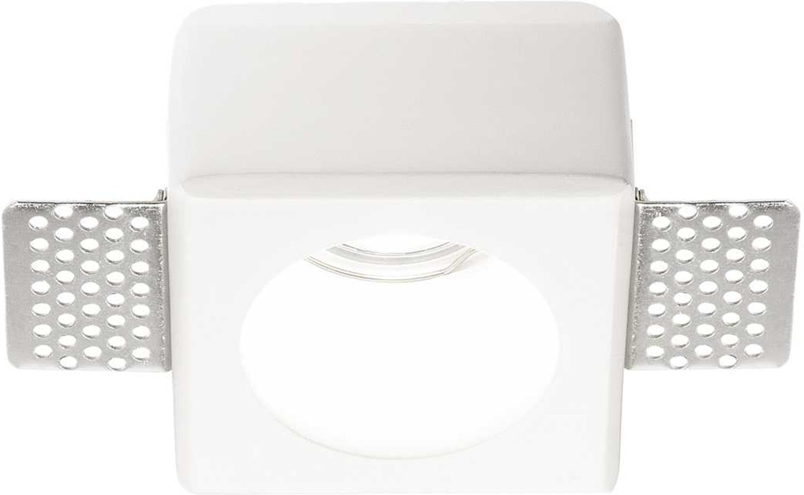 Indbygningslampe Ideal Lux Samba hvid gips GU10 H10×Ø7,8 cm