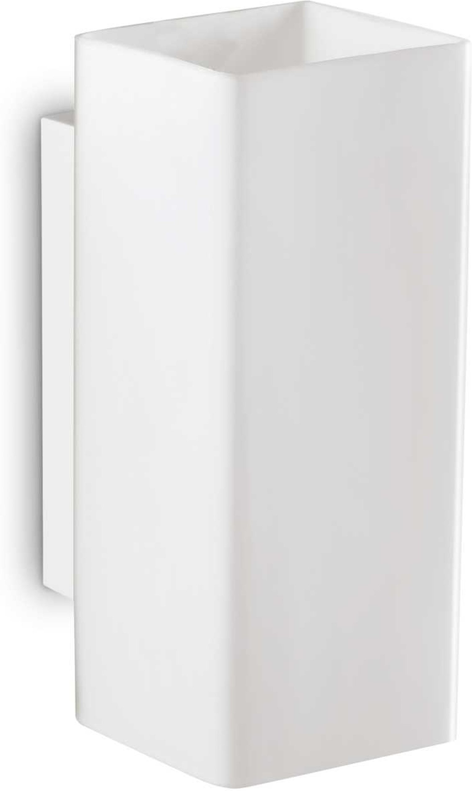 Væglampe Ideal Lux Paul hvid glas og metal indendørs vægbelysning H17 B9 cm