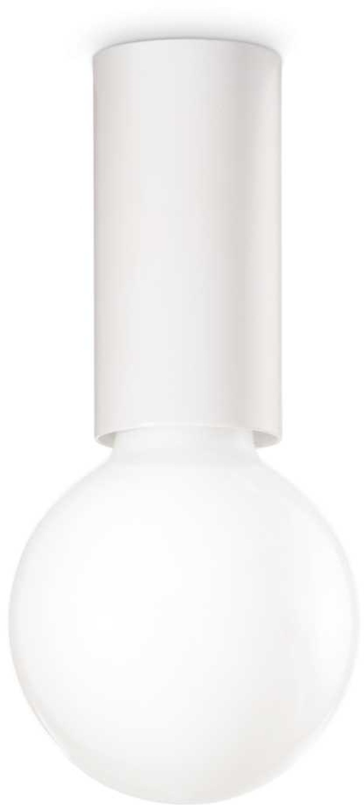 Loftslampe Ideal Lux Petit hvid metal Ø5×10 cm med E27-pære