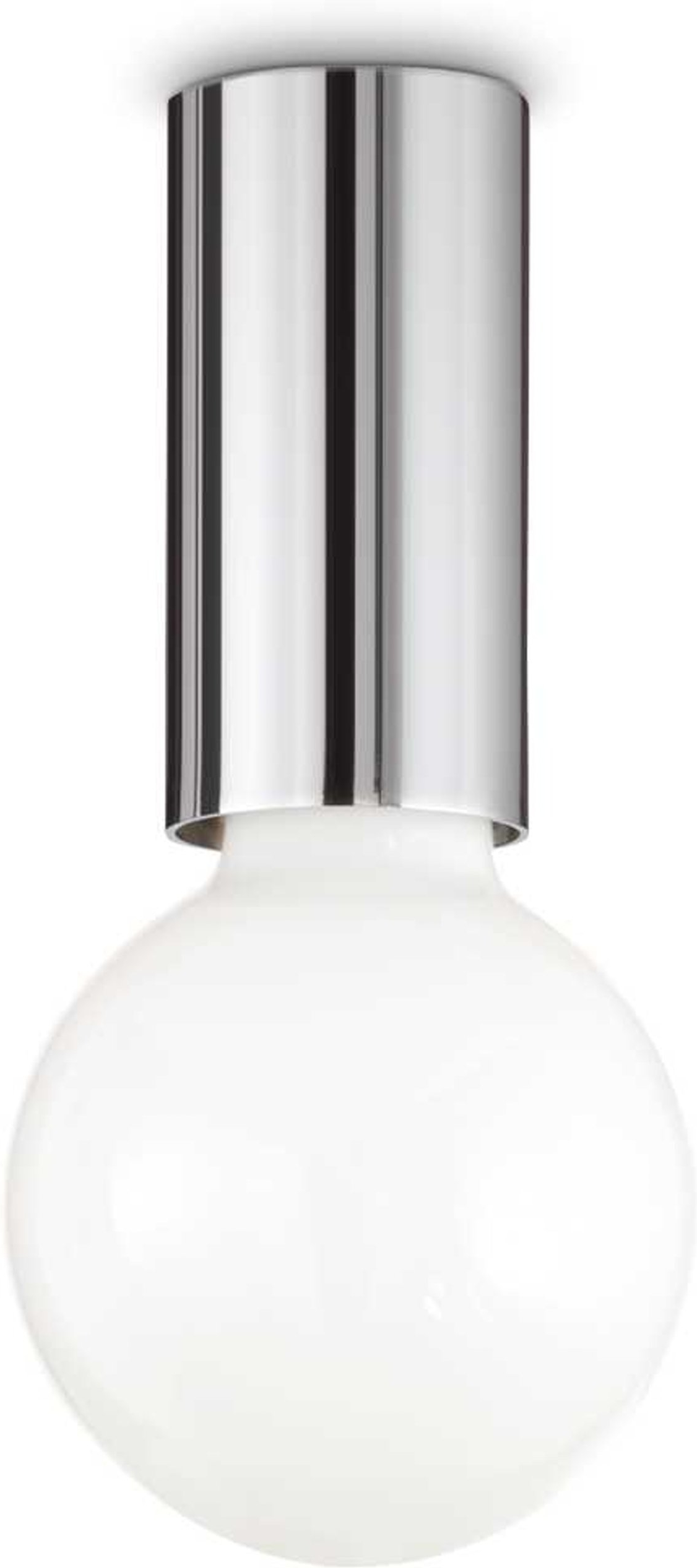 Loftslampe Ideal Lux Petit i kromfarvet metal Ø5 x H10 cm