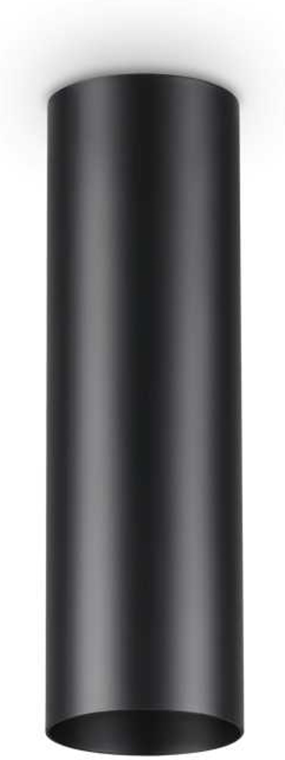 Loftslampe Ideal Lux Look Ø6 x H20 cm sort pulverlakeret metal med LED GU10 5W 480 lm minimalistisk design