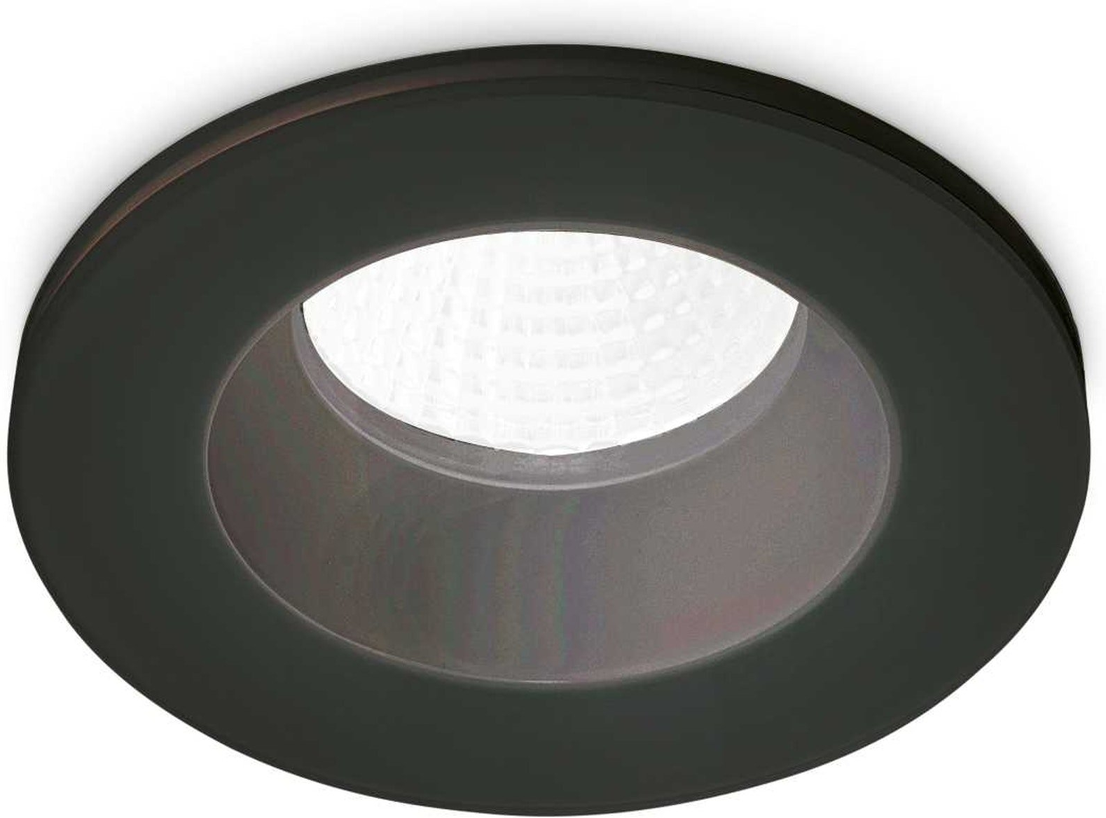 Indbygningslampe Ideal Lux Room-65 LED Downlight IP65 Sort Ø9,8 cm