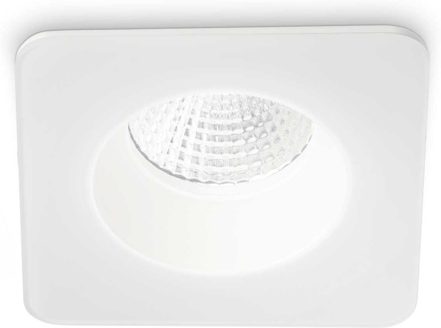 Indbygningslampe Ideal Lux Room-65 8W LED 800 lm downlight IP65 hvid aluminium 10 x 8,3 x 5 cm