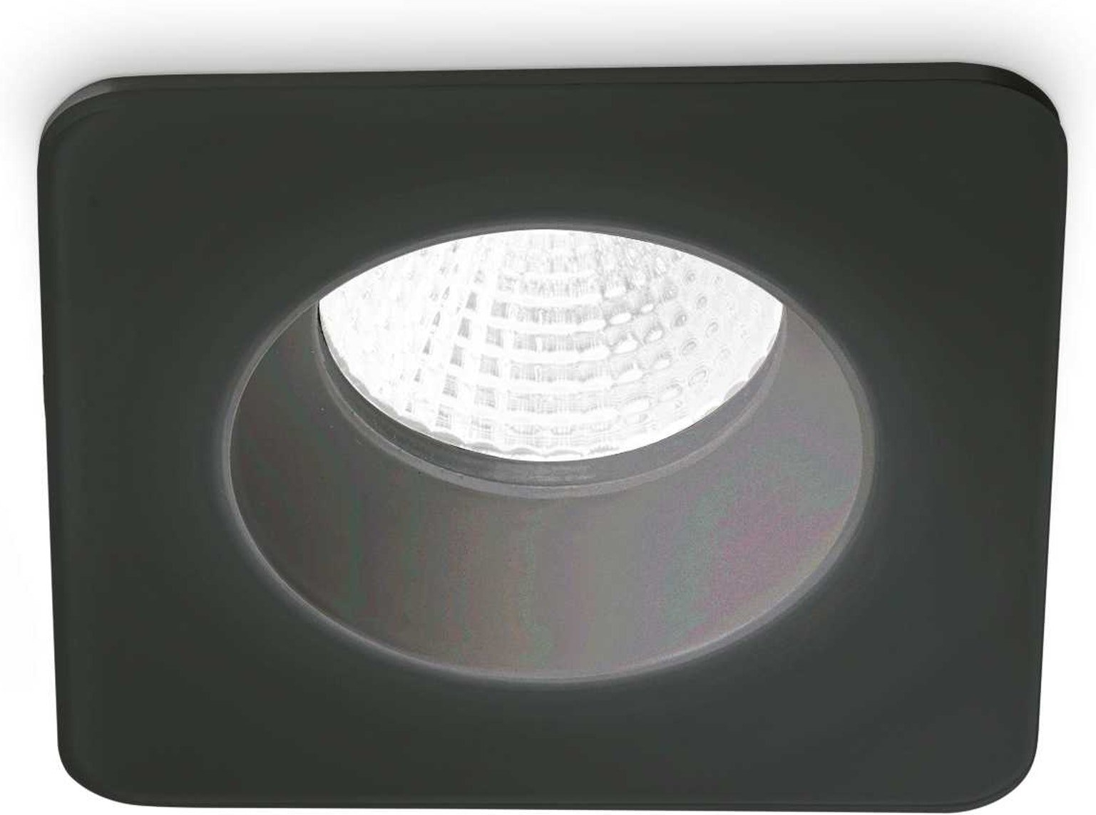 LED-indbygningsspot Ideal Lux Room-65 sort IP65 8W/800 lm 3000K