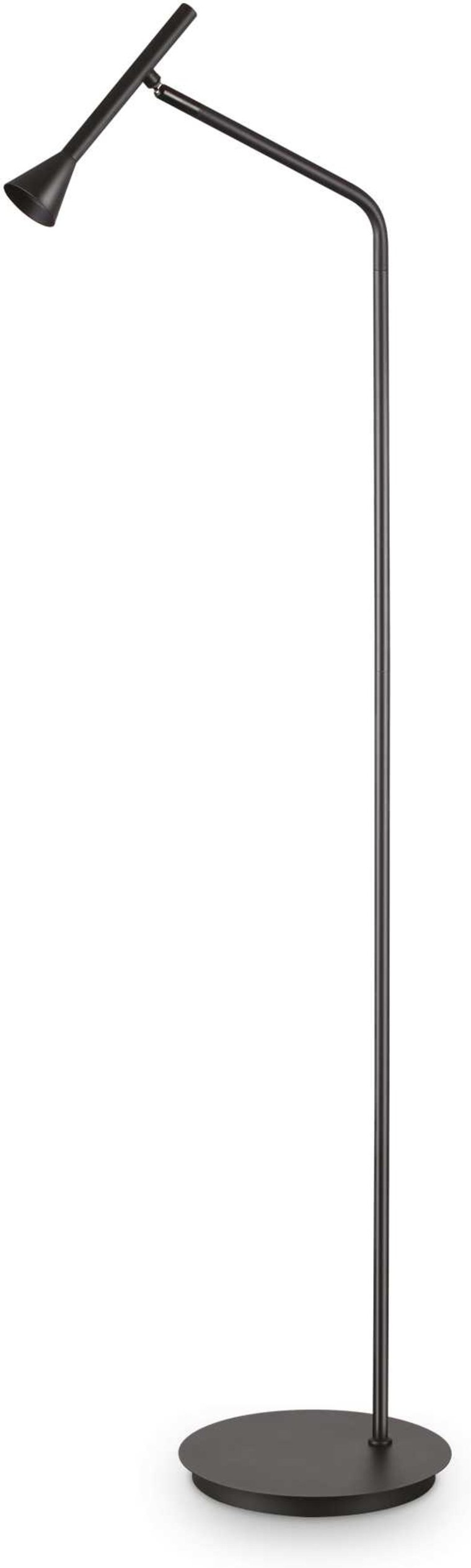 Gulvlampe Ideal Lux Diesis LED 7W justerbar diffuser sort metal Ø28×151 cm 660 lm