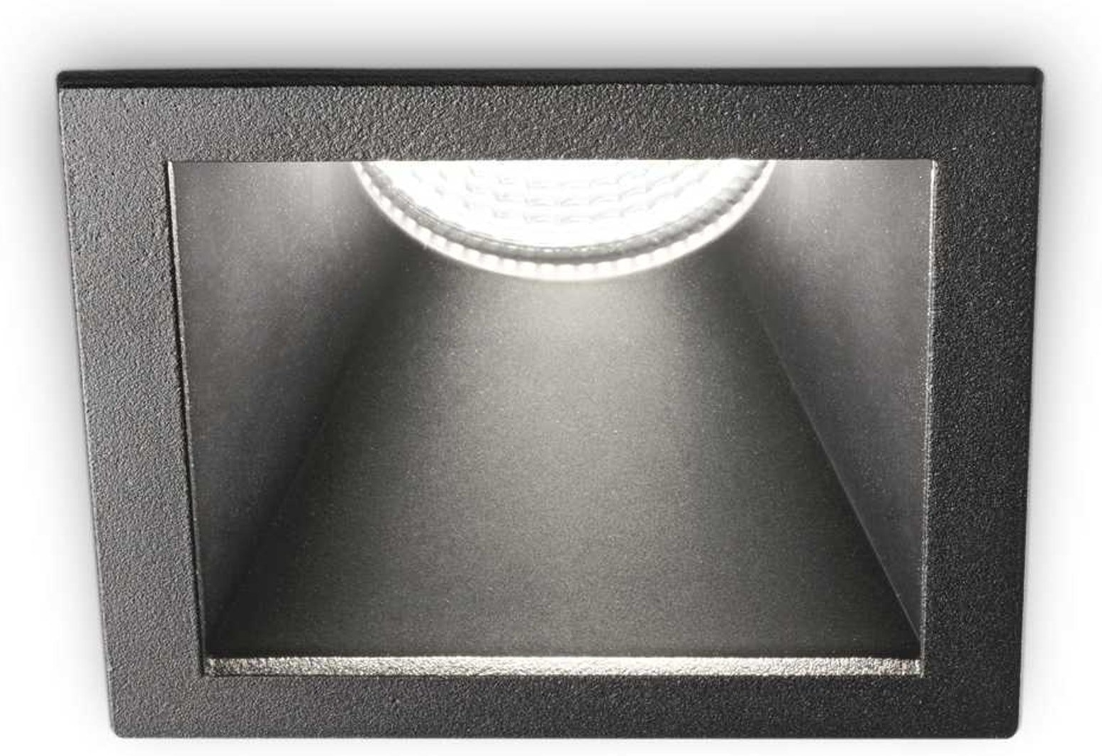 Indbygningslampe LED Ideal Lux Game firkantet sort