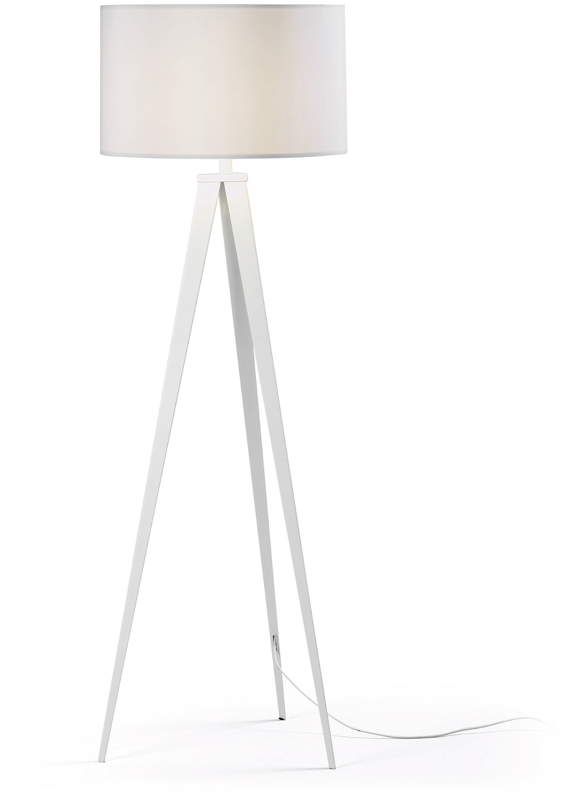 Gulvlampe Kave Home Iguazu tripod Ø50 H157 cm hvid stål/bomuld moderne nordisk design