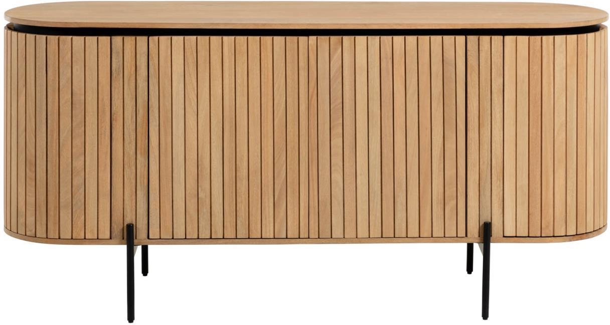 Skænk Kave Home Licia - massiv mangotræ og akacietræ nordic-modern opbevaringsskænk H80×B45×L170 cm