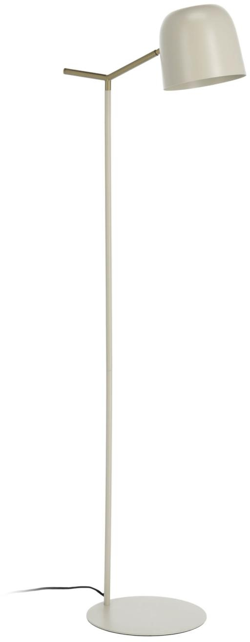 Gulvlampe Kave Home Alish H142 x B30 x L47 cm Beige metal med guldfarvet skærm - moderne designerlampe