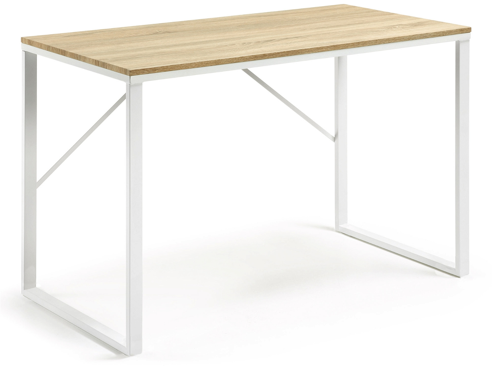 Skrivebord Kave Home Talbot nordisk design natur/hvid 120x60 cm til hjemmekontor