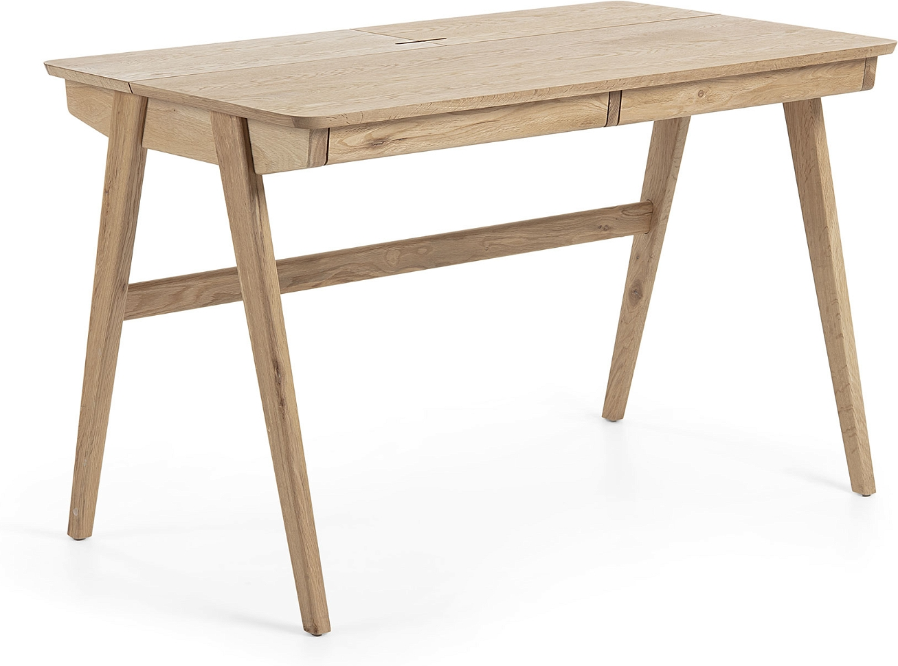 Skrivebord Kave Home Julia i massivt asketræ natur 120x65x75 cm