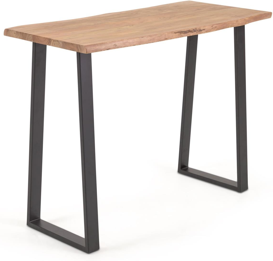 Konsolbord Kave Home Alaia i massivt akacietræ med sort stålstel H105x140x60 cm