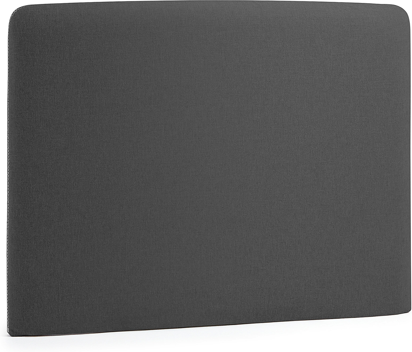 Sengegavl Kave Home Dyla polstret stof hovedgærde til 90 cm madras sort