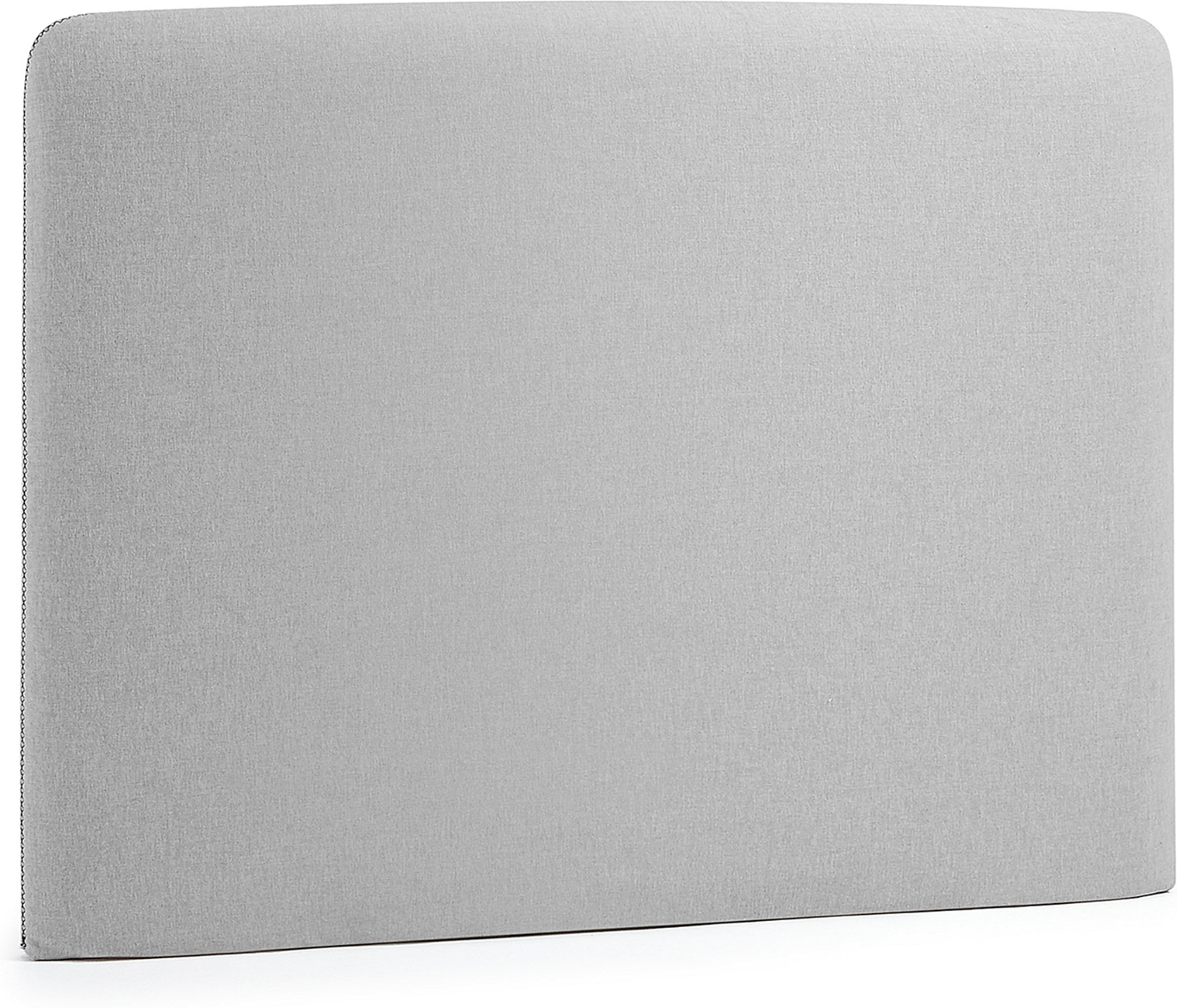 Sengegavl Kave Home Dyla polstret stof grå H76xB108xD7 cm med aftageligt betræk og teflonbehandling
