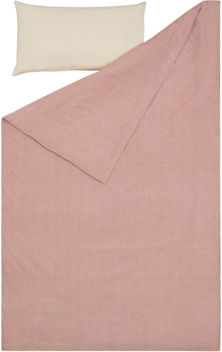 Sengetøjssæt Kave Home Giorgii 100% økologisk bomuld rød GOTS-certificeret med opbevaringstaske