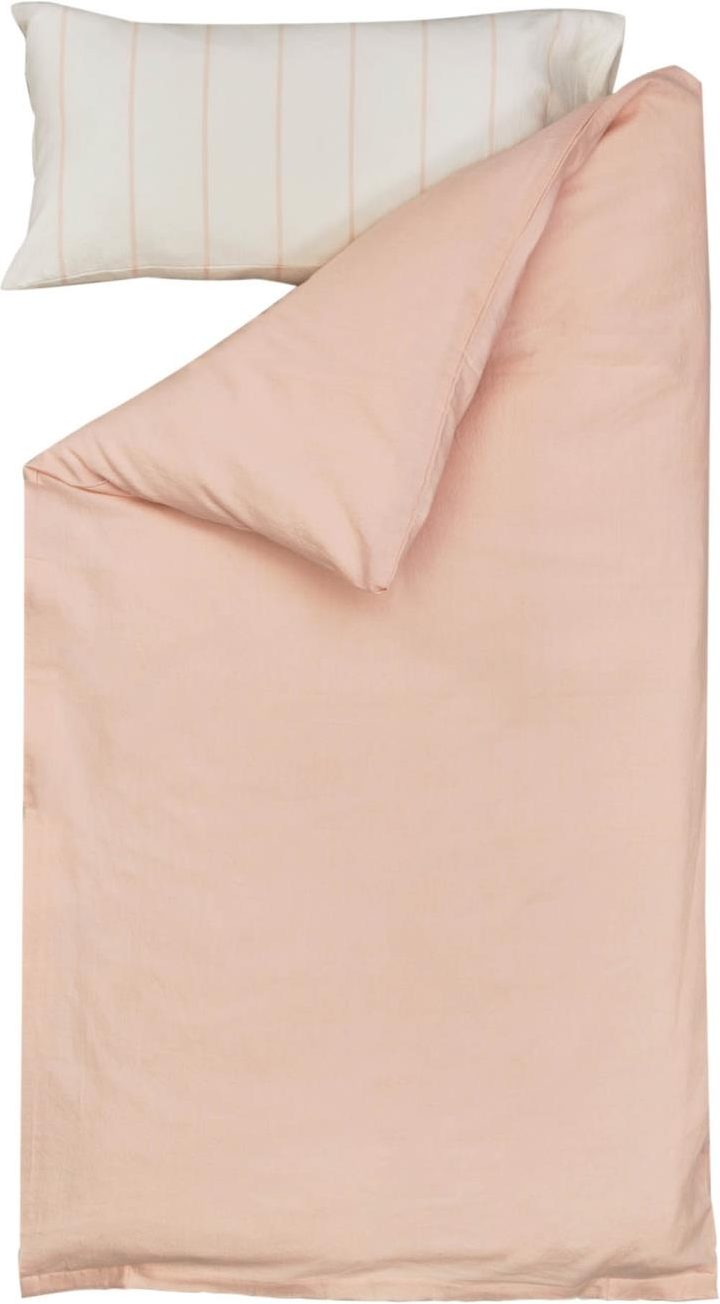 Sengesæt Kave Home Gaitana lyserød 100% bomuld dynebetræk & pudebetræk
