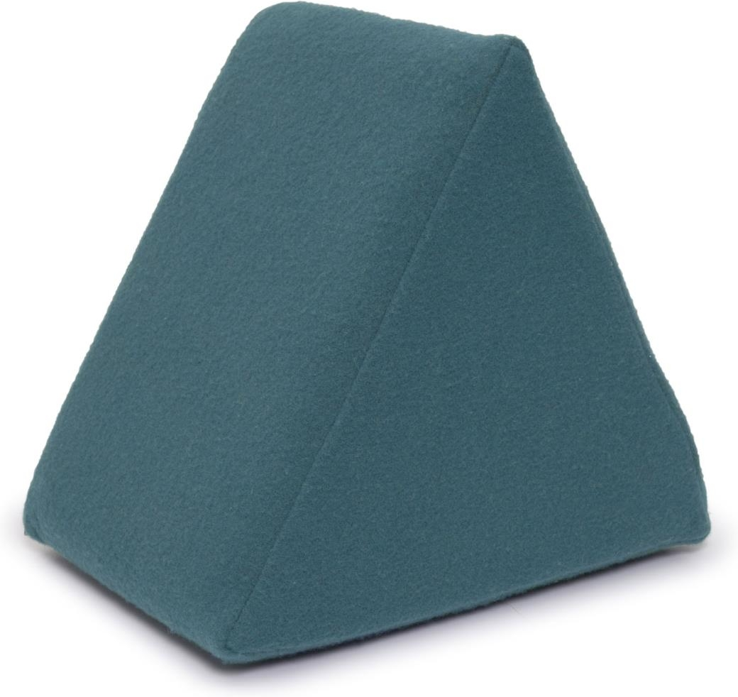 Puf/puff Kave Home Jalila blå uldfilt H40xB25xL25 cm