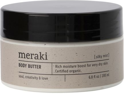 Body Butter Meraki Silky Mist økologisk certificeret intens fugtpleje med sheabutter, aloe vera & plejende olier