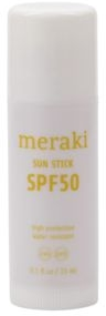 Solstift Meraki Pure Sun Stick SPF50, svanemærket solbeskyttelse til næse, ører og læber