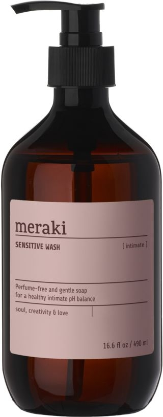 Bodywash/kropsvask Meraki Intimate Sensitive Wash 2-i-1 krops- og intimsæbe, brun 490 ml
